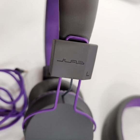 JLab Audio JBuddies Over Ear Headphones Purple Gray Lot of 4 TESTED WORKING - Picture 9 of 11